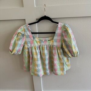 NWT colorful baby doll top